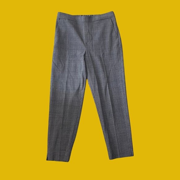 Banana Republic Glen Plaid “Hayden” Pants - Size 8 | Tailored Stretch Trousers - Picture 2 of 8